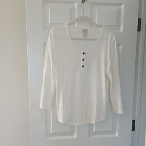 Elegant Cream Button-Down Blouse